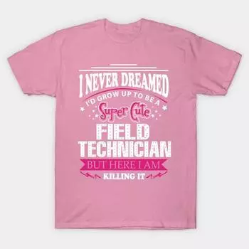 T Shirt Women Field Technician Harajuku Print Kawaii Tshirt Summer Short Sleeve Female T-Shirt Top Tee S розовый