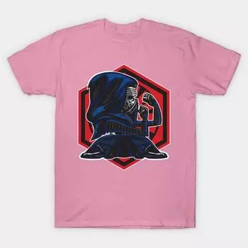 T Shirt Women Fighting Knight Harajuku Print Kawaii Tshirt Summer Short Sleeve Female T-Shirt Top Tee S розовый