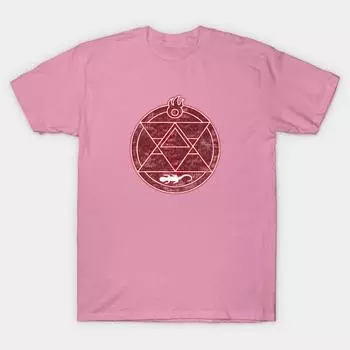 T Shirt Women Flame Alchemist Harajuku Print Kawaii Tshirt Summer Short Sleeve Female T-Shirt Top Tee S розовый