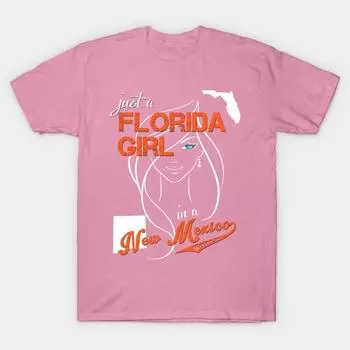 T Shirt Women Florida Mexico Harajuku Print Kawaii Tshirt Summer Short Sleeve Female T-Shirt Top Tee S розовый