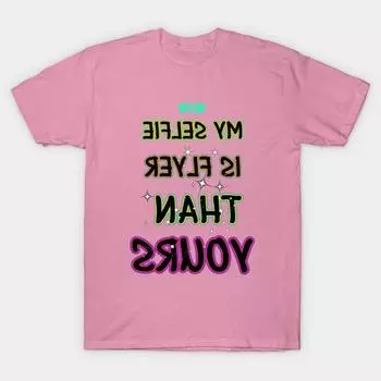 T Shirt Women Fly Selfie T Shirt Harajuku Print Kawaii Tshirt Summer Short Sleeve Female T-Shirt Top Tee S