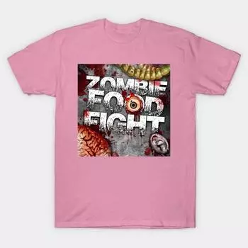 T Shirt Women Food Fight Harajuku Print Kawaii Tshirt Summer Short Sleeve Female T-Shirt Top Tee S розовый