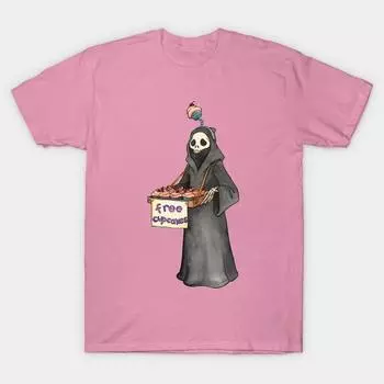 T Shirt Women Free Cupcakes Harajuku Print Kawaii Tshirt Summer Short Sleeve Female T-Shirt Top Tee S