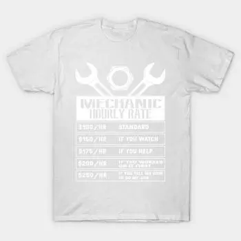 T Shirt Women Funny Mechanic Hourly Rate Gift Shirt For Men Labo Harajuku Print Kawaii Tshirt Summer Short Sleeve Female T-Shirt Top Tee S розовый