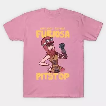 T Shirt Women Furiosa Pitstop Harajuku Print Kawaii Tshirt Summer Short Sleeve Female T-Shirt Top Tee S
