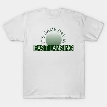 T Shirt Women Gameday East Lansing Harajuku Print Kawaii Tshirt Summer Short Sleeve Female T-Shirt Top Tee S розовый