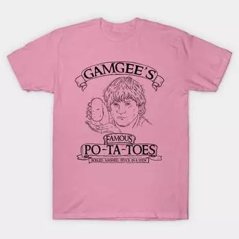 T Shirt Women Gamgees Famous Potatoes Harajuku Print Kawaii Tshirt Summer Short Sleeve Female T-Shirt Top Tee S розовый