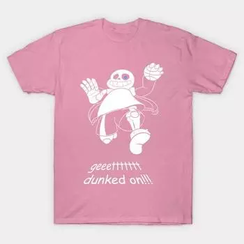 T Shirt Women Geeettttttt Dunked On Harajuku Print Kawaii Tshirt Summer Short Sleeve Female T-Shirt Top Tee S розовый