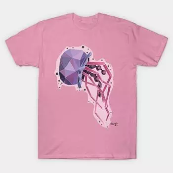 T Shirt Women Geometric Jellyfish Harajuku Print Kawaii Tshirt Summer Short Sleeve Female T-Shirt Top Tee S