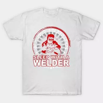 T Shirt Women Get Good Penetration Sleep With A Welder Tshirts A Harajuku Print Kawaii Tshirt Summer Short Sleeve Female T-Shirt Top Tee S розовый