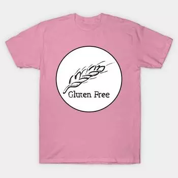 T Shirt Women Gluten Free Hand Drawn Wheat Harajuku Print Kawaii Tshirt Summer Short Sleeve Female T-Shirt Top Tee S розовый