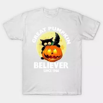 T Shirt Women Great Pumpkin Believer Since 1966 Halloween Lover Harajuku Print Kawaii Tshirt Summer Short Sleeve Female T-Shirt Top Tee S розовый