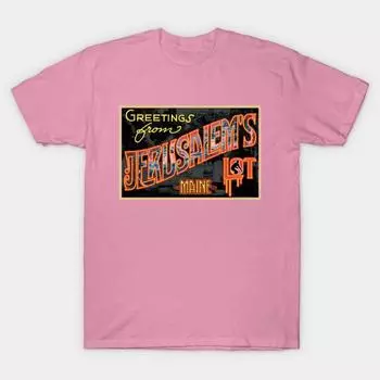 T Shirt Women Greetings From Jeru Ms Lot Me Harajuku Print Kawaii Tshirt Summer Short Sleeve Female T-Shirt Top Tee S розовый