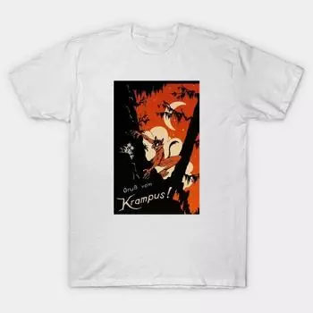 Женская футболка Привет от Крампуса Принт Харадзюку Кавайная футболка Летняя с коротким рукавом Женская футболка Топ S