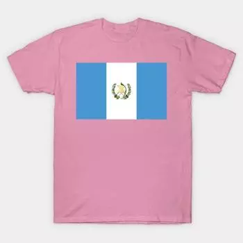 T Shirt Women Guatemala Flag Harajuku Print Kawaii Tshirt Summer Short Sleeve Female T-Shirt Top Tee S розовый