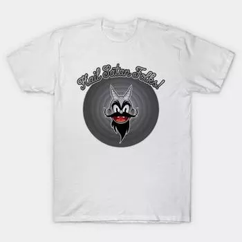 T Shirt Women Hail Satan Folks Harajuku Print Kawaii Tshirt Summer Short Sleeve Female T-Shirt Top Tee S розовый