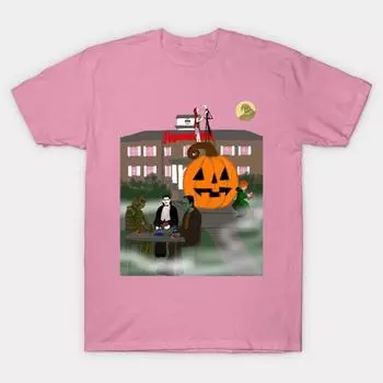 T Shirt Women Halloweentown Plaza Harajuku Print Kawaii Tshirt Summer Short Sleeve Female T-Shirt Top Tee S