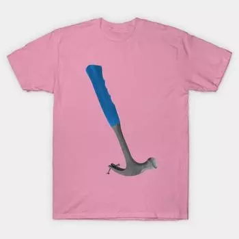 T Shirt Women Hammer And Nails Harajuku Print Kawaii Tshirt Summer Short Sleeve Female T-Shirt Top Tee S розовый