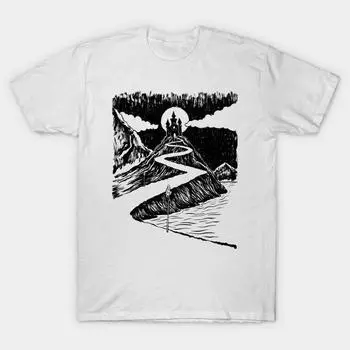 T Shirt Women Haunted Castle Harajuku Print Kawaii Tshirt Summer Short Sleeve Female T-Shirt Top Tee S розовый