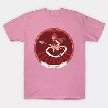 T Shirt Women Have No Regrets Harajuku Print Kawaii Tshirt Summer Short Sleeve Female T-Shirt Top Tee S розовый