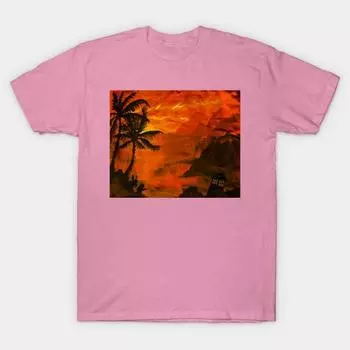 T Shirt Women Hawaii Harajuku Print Kawaii Tshirt Summer Short Sleeve Female T-Shirt Top Tee S