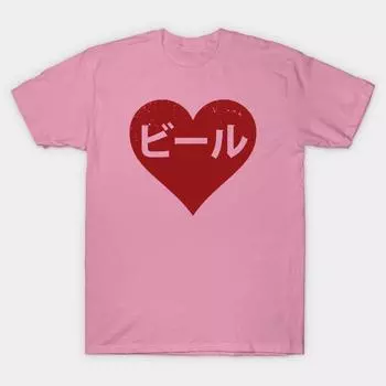 T Shirt Women Heart Bi Ru Beer Harajuku Print Kawaii Tshirt Summer Short Sleeve Female T-Shirt Top Tee S розовый