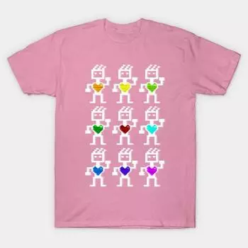 T Shirt Women Hearty Robots Harajuku Print Kawaii Tshirt Summer Short Sleeve Female T-Shirt Top Tee S