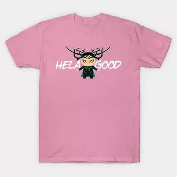 T Shirt Women Hela Good Thor Ragnarok Harajuku Print Kawaii Tshirt Summer Short Sleeve Female T-Shirt Top Tee S розовый
