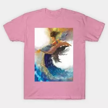 T Shirt Women High Summoner Print Harajuku Print Kawaii Tshirt Summer Short Sleeve Female T-Shirt Top Tee S розовый