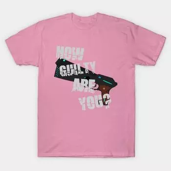 T Shirt Women How Guilty Are You Harajuku Print Kawaii Tshirt Summer Short Sleeve Female T-Shirt Top Tee S