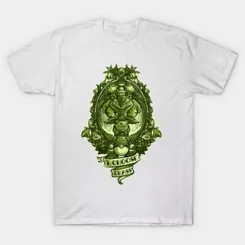 T Shirt Women I Choose Grass Harajuku Print Kawaii Tshirt Summer Short Sleeve Female T-Shirt Top Tee S