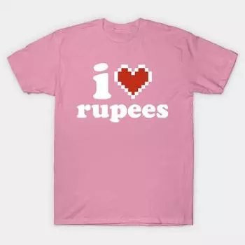 T Shirt Women I Heart Rupees Harajuku Print Kawaii Tshirt Summer Short Sleeve Female T-Shirt Top Tee S