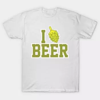 T Shirt Women I Love Beer Shirt Harajuku Print Kawaii Tshirt Summer Short Sleeve Female T-Shirt Top Tee S розовый