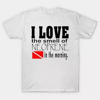 T Shirt Women I Love Th Esmell Of Neoprene In The Morning Harajuku Print Kawaii Tshirt Summer Short Sleeve Female T-Shirt Top Tee S розовый