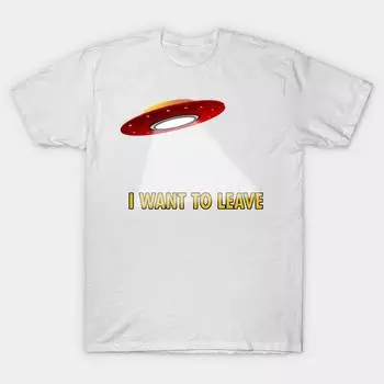 T Shirt Women I Want To Leave Harajuku Print Kawaii Tshirt Summer Short Sleeve Female T-Shirt Top Tee S розовый