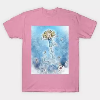 T Shirt Women Ice Girl Harajuku Print Kawaii Tshirt Summer Short Sleeve Female T-Shirt Top Tee S розовый