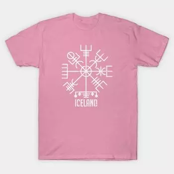 T Shirt Women Iceland Vegvisir T Shirt Harajuku Print Kawaii Tshirt Summer Short Sleeve Female T-Shirt Top Tee S