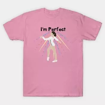 T Shirt Women Im Perfect Harajuku Print Kawaii Tshirt Summer Short Sleeve Female T-Shirt Top Tee S розовый