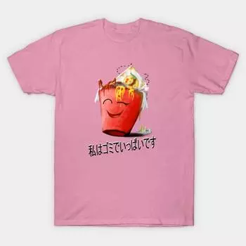 T Shirt Women Im Trash Harajuku Print Kawaii Tshirt Summer Short Sleeve Female T-Shirt Top Tee S розовый