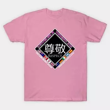 T Shirt Women Indygurlz Respect T Shirt Harajuku Print Kawaii Tshirt Summer Short Sleeve Female T-Shirt Top Tee S розовый
