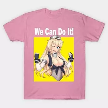 T Shirt Women Iowa We Can Do It Harajuku Print Kawaii Tshirt Summer Short Sleeve Female T-Shirt Top Tee S розовый