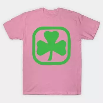 T Shirt Women Irish Shamrock Harajuku Print Kawaii Tshirt Summer Short Sleeve Female T-Shirt Top Tee S розовый