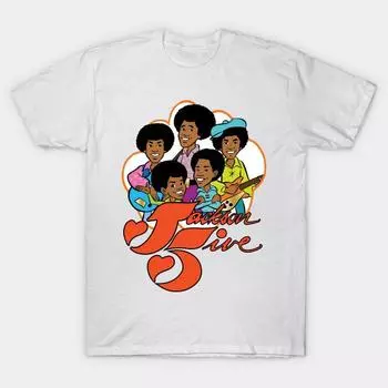 T Shirt Women Jackson 5 70S Cartoon Retro Vintage 1970S Style Harajuku Print Kawaii Tshirt Summer Short Sleeve Female T-Shirt Top Tee S розовый