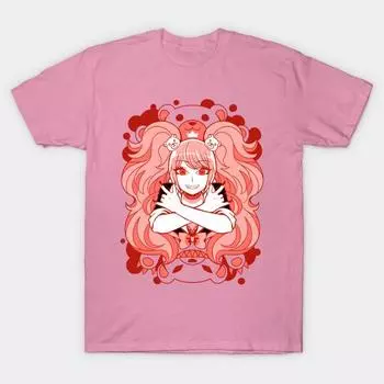 T Shirt Women Junko Harajuku Print Kawaii Tshirt Summer Short Sleeve Female T-Shirt Top Tee S розовый