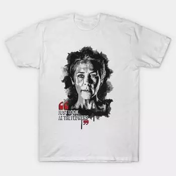 T Shirt Women Just Look At The Flowers Harajuku Print Kawaii Tshirt Summer Short Sleeve Female T-Shirt Top Tee S