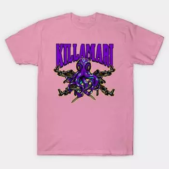 T Shirt Women Killamari Harajuku Print Kawaii Tshirt Summer Short Sleeve Female T-Shirt Top Tee S розовый