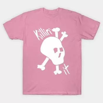 T Shirt Women Killin It Harajuku Print Kawaii Tshirt Summer Short Sleeve Female T-Shirt Top Tee S розовый