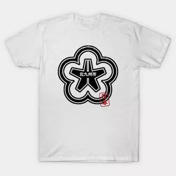 T Shirt Women Kitakyushu City Japanese Municipality Design Harajuku Print Kawaii Tshirt Summer Short Sleeve Female T-Shirt Top Tee S розовый