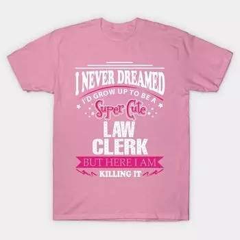 T Shirt Women Law Clerk Harajuku Print Kawaii Tshirt Summer Short Sleeve Female T-Shirt Top Tee S розовый