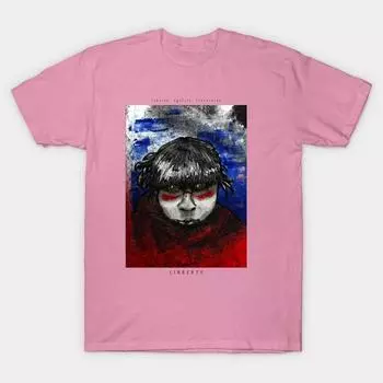 T Shirt Women Liberte Harajuku Print Kawaii Tshirt Summer Short Sleeve Female T-Shirt Top Tee S